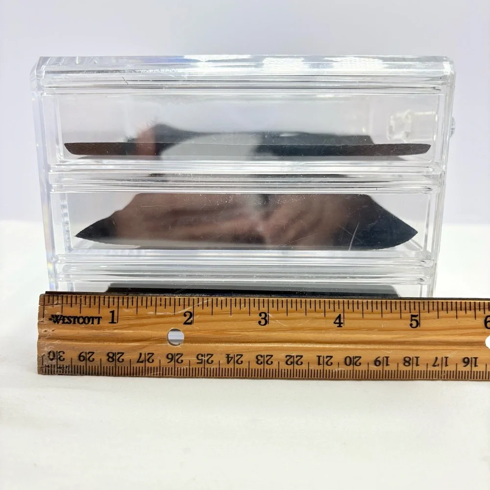 Clear Acrylic Storage Organizer with Black Accents like new!